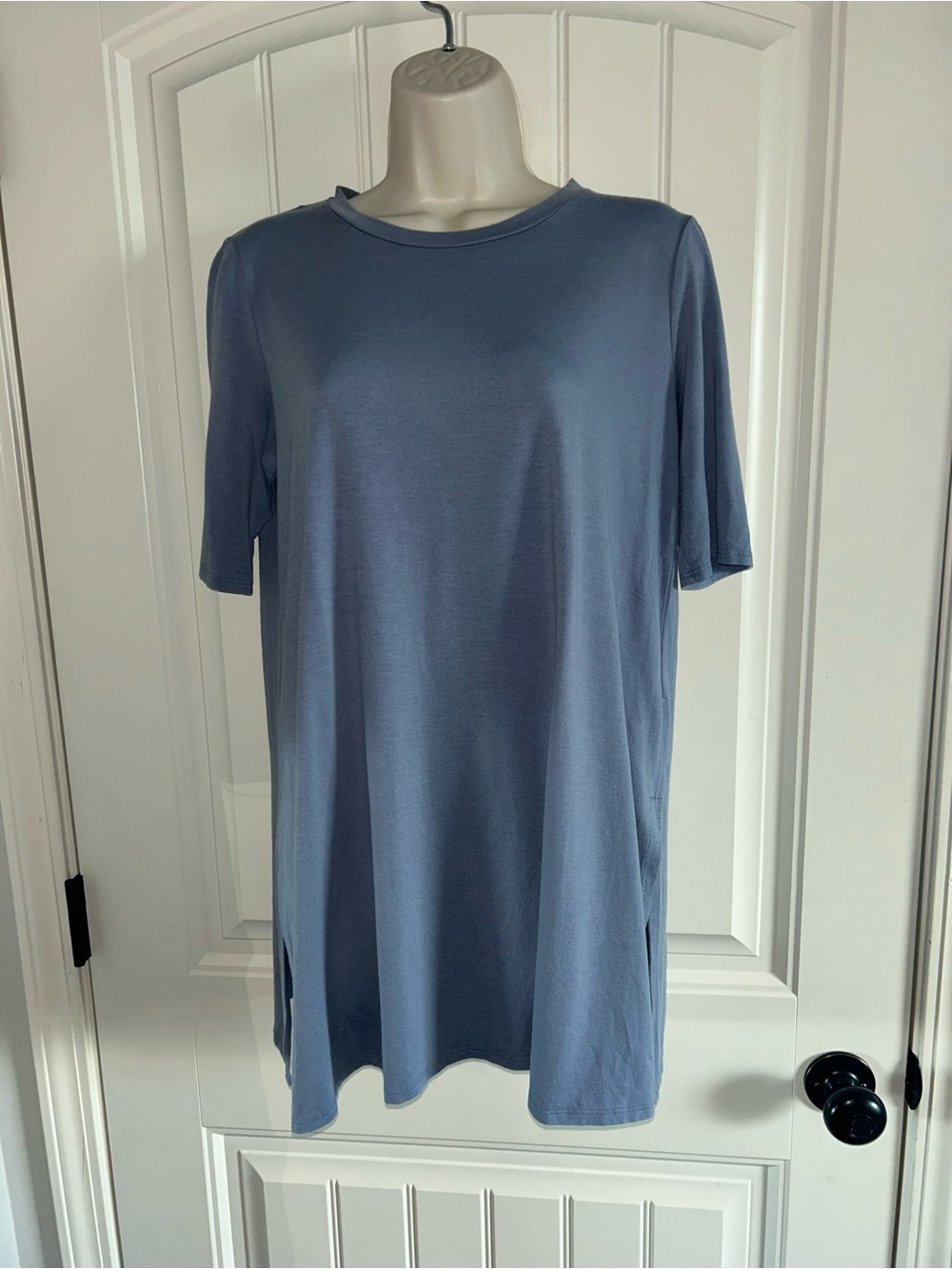 NEW Eileen Fisher Cornflower Blue Short Sleeve Tunic Sz S